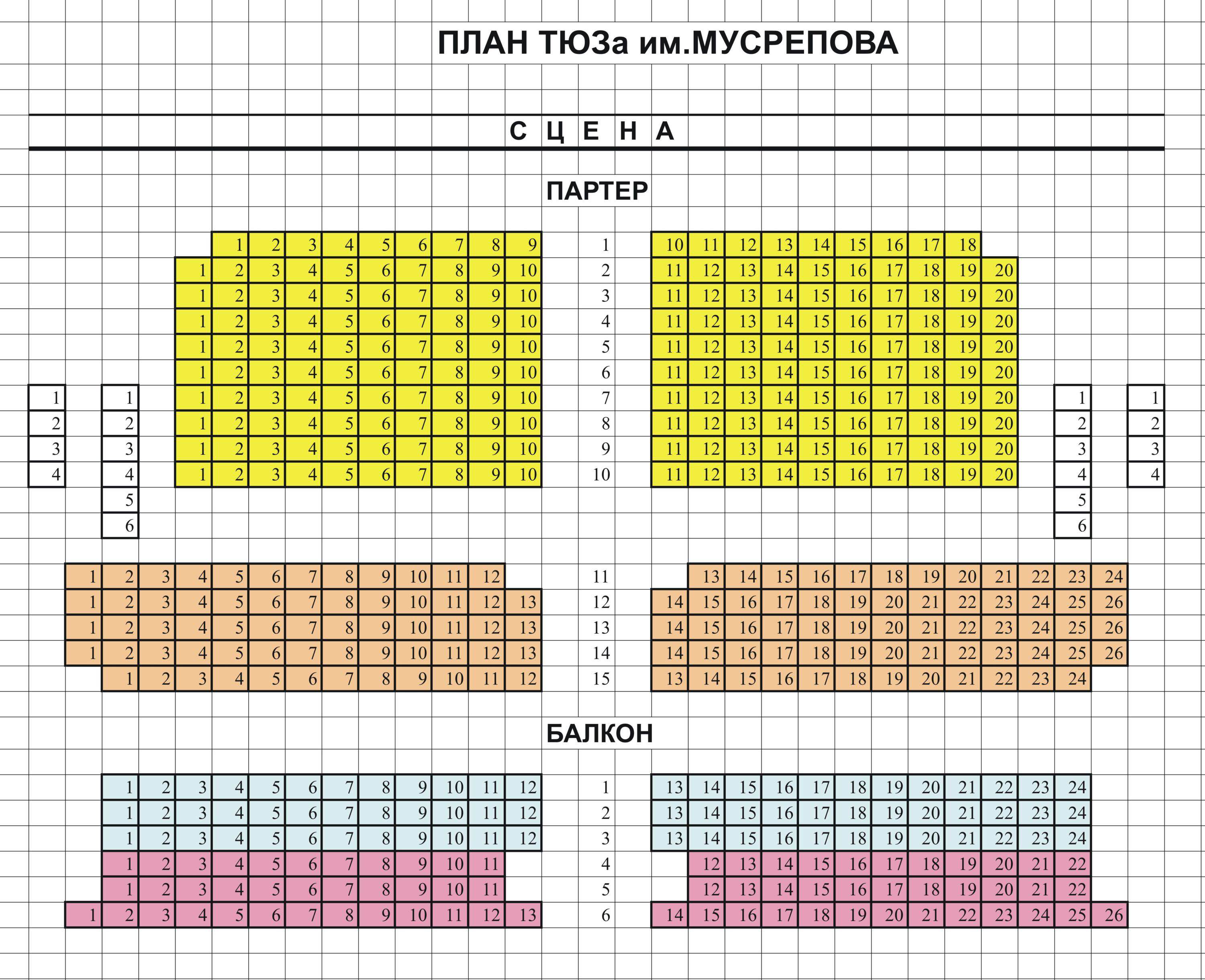 Казанский тюз схема зала